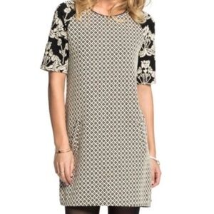 Scotch & Soda Black Cream Star de La Saison Dress - Size Petite